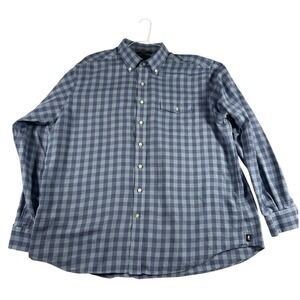 Vineyard Vines Slim Fit Crosby Shirt‎ Blue Grey Check Cotton Linen Mens XL